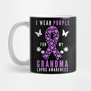 I wear purple for my grandma lupus awareness Mug